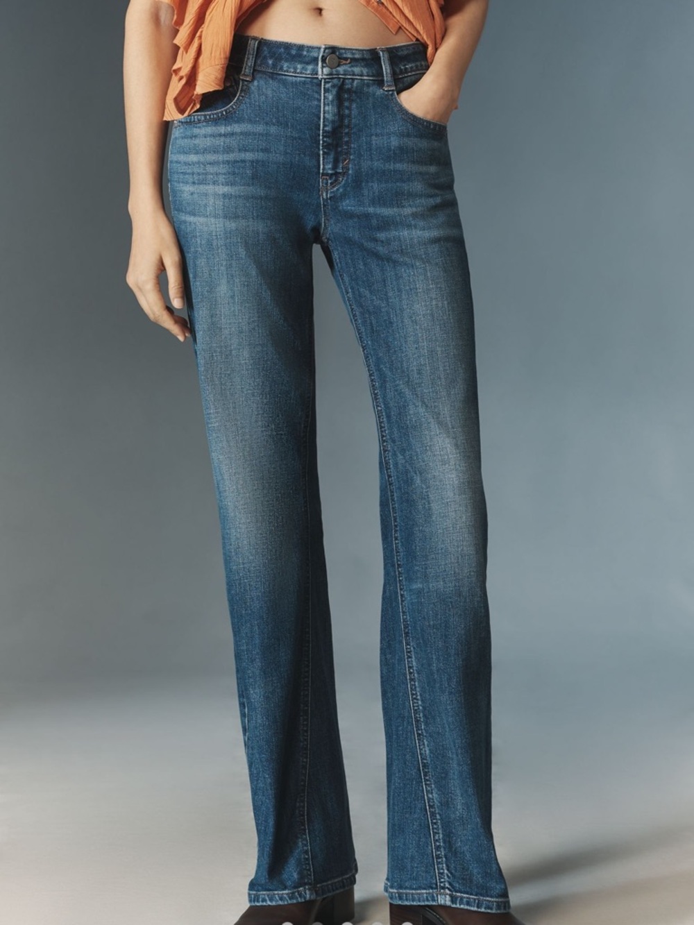 Anthropologie Pilcro Low Rise Flare Jeans Akita Wash SIZE 27 NEW